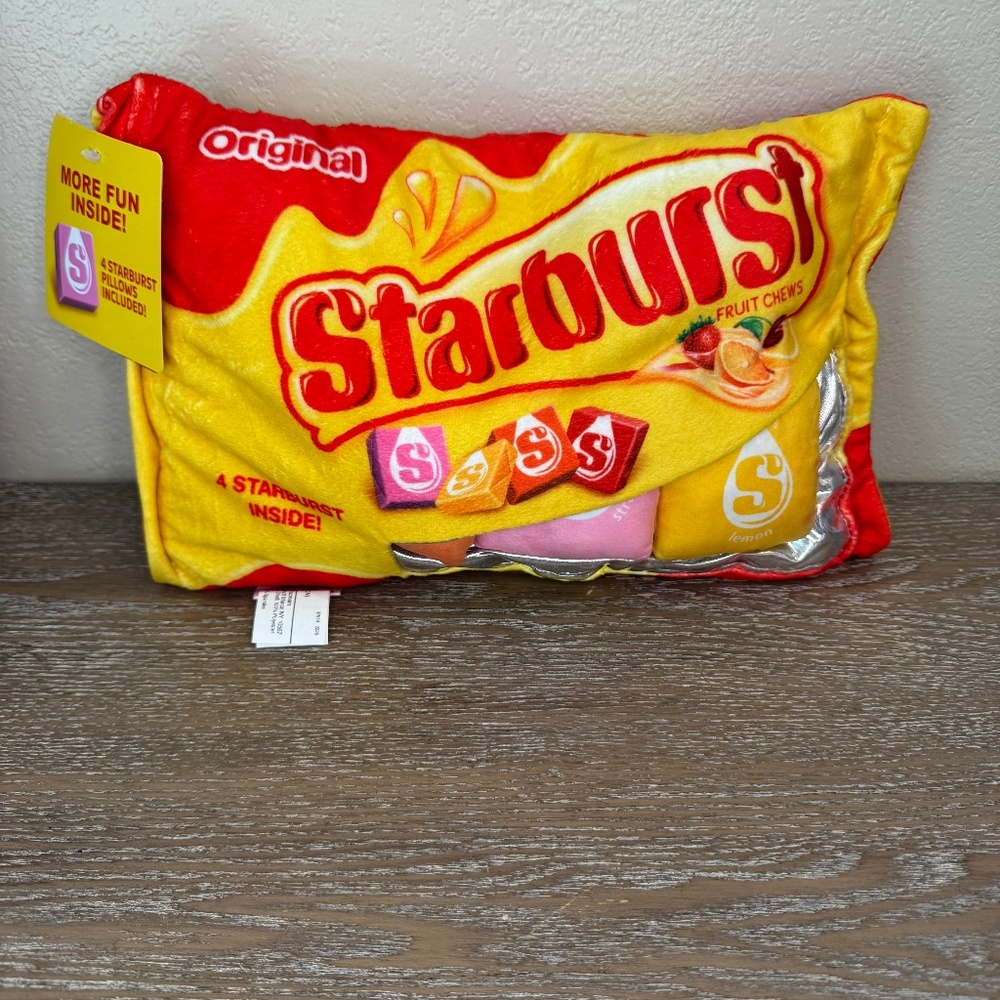 New Starburst Plush: Stuffed Pillow, Food-Themed Polyester Cushion